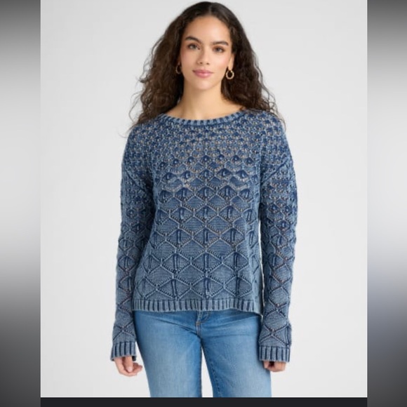 Dex Sweaters - Dex Women's Sweater in Textured Blue